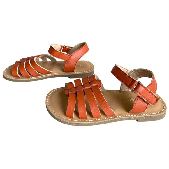 KIDERENCE Size 8 Toddler Girls Sandals Open Toe Shoes Straps Kids Brown - Picture 2 of 8